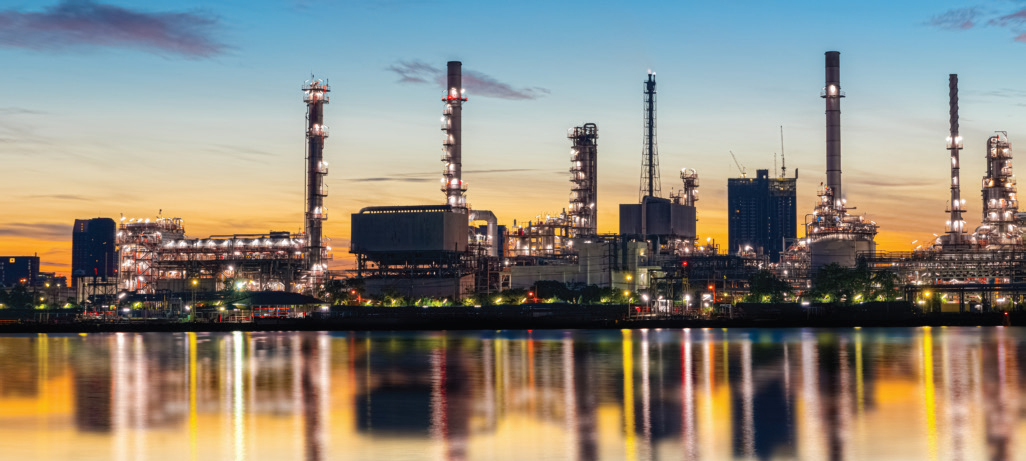 skyline of power plant